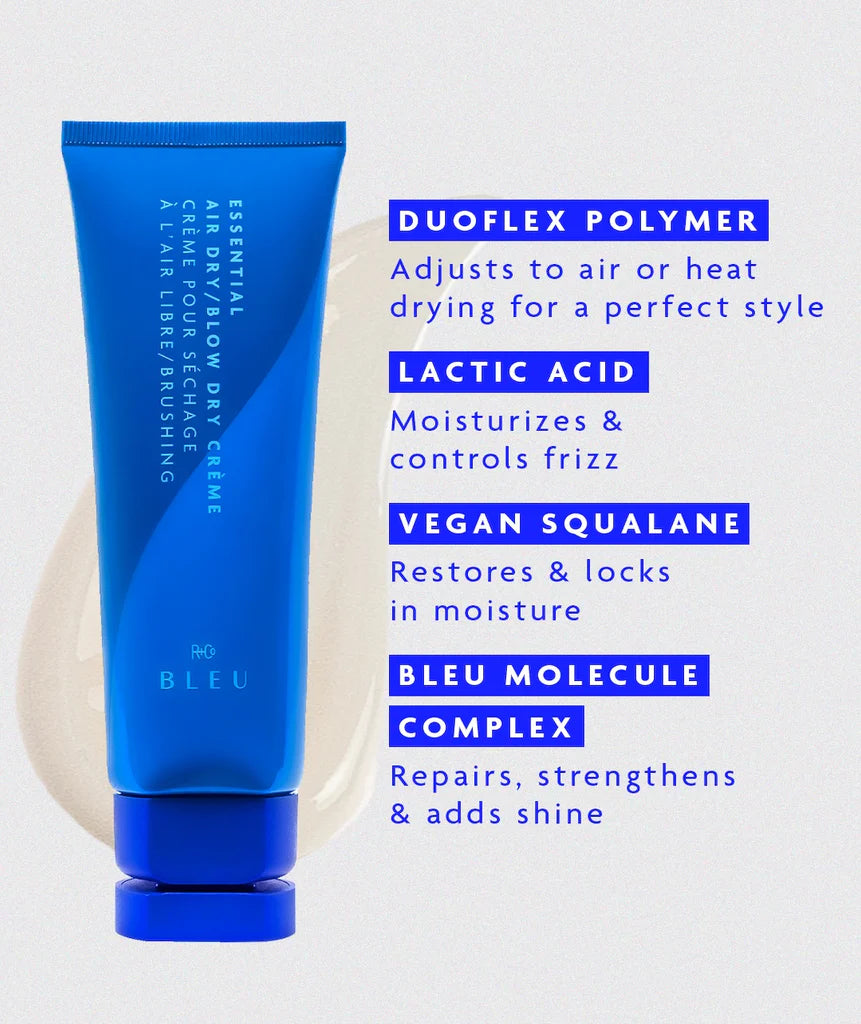 Essential Air Dry Blow Dry Creme by R+Co BLEU